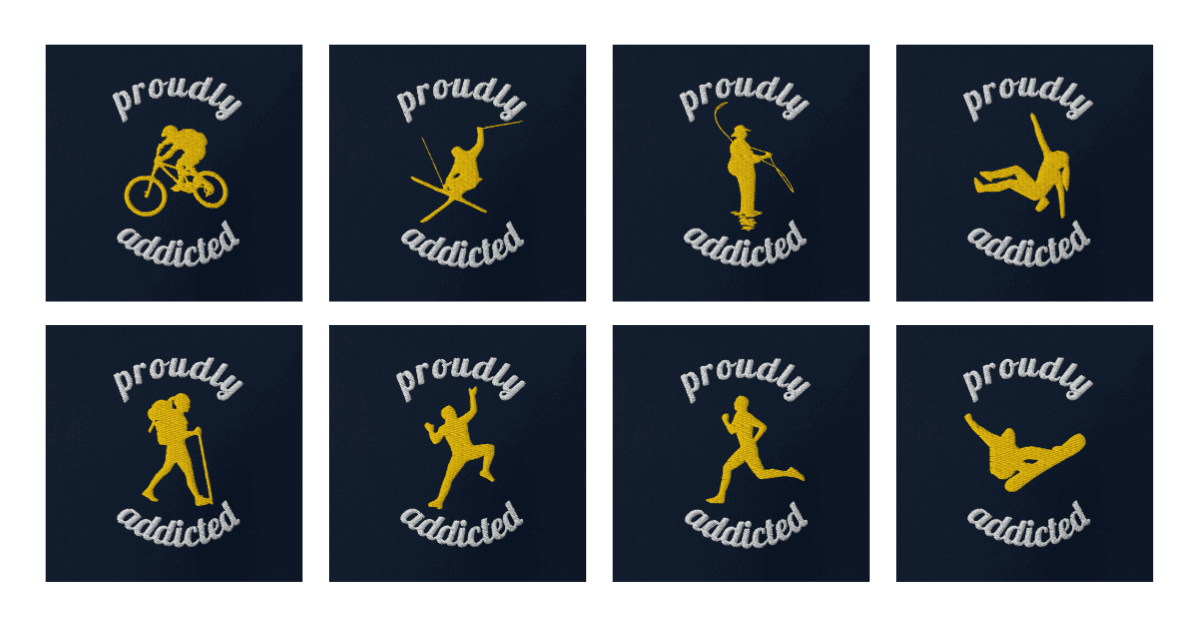 Proudly Addicted badges