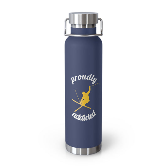 Styling Skier - Copper Vacuum Insulated Bottle, 22oz - Proudly Addicted