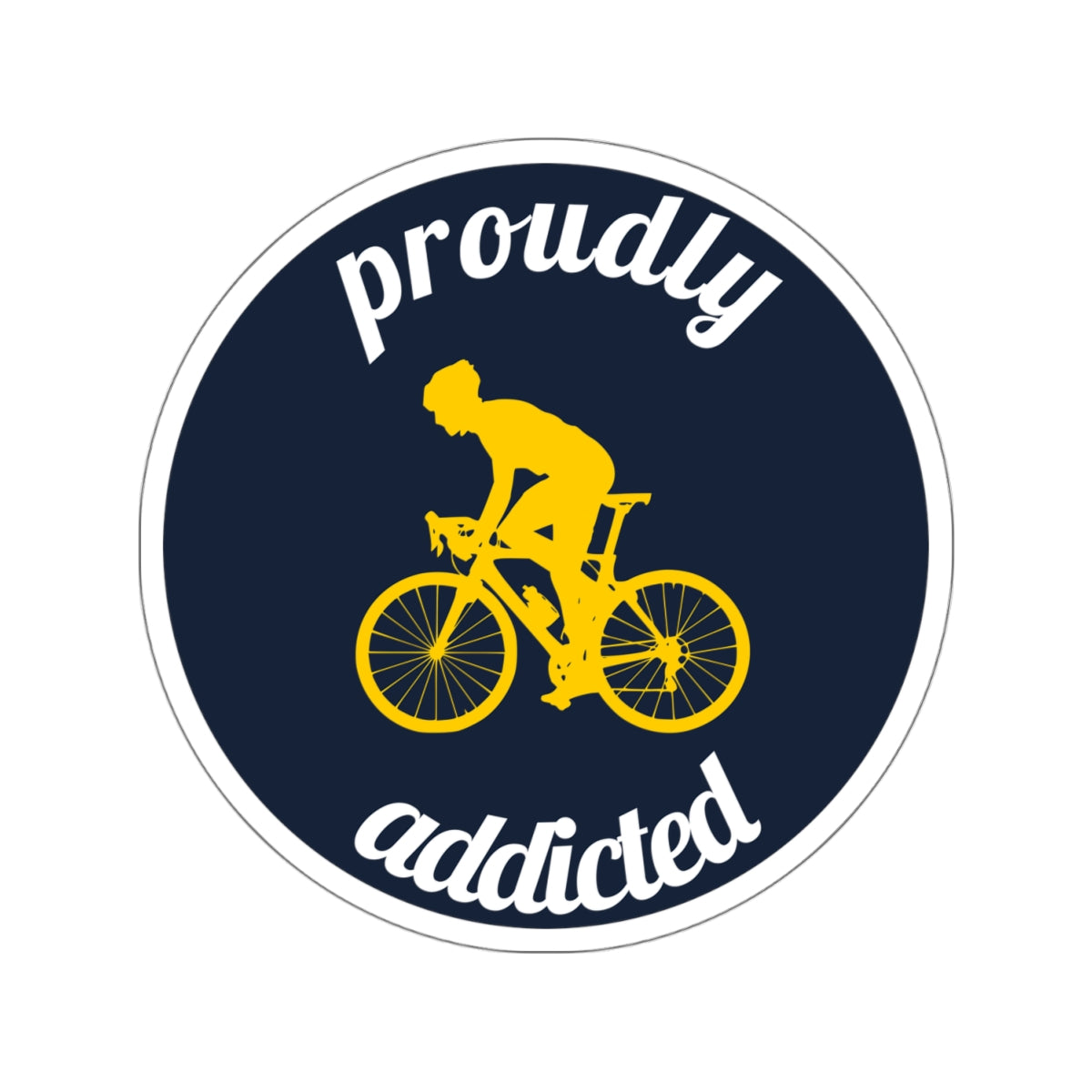 Road Biking - 3.5" Kiss-Cut Sticker