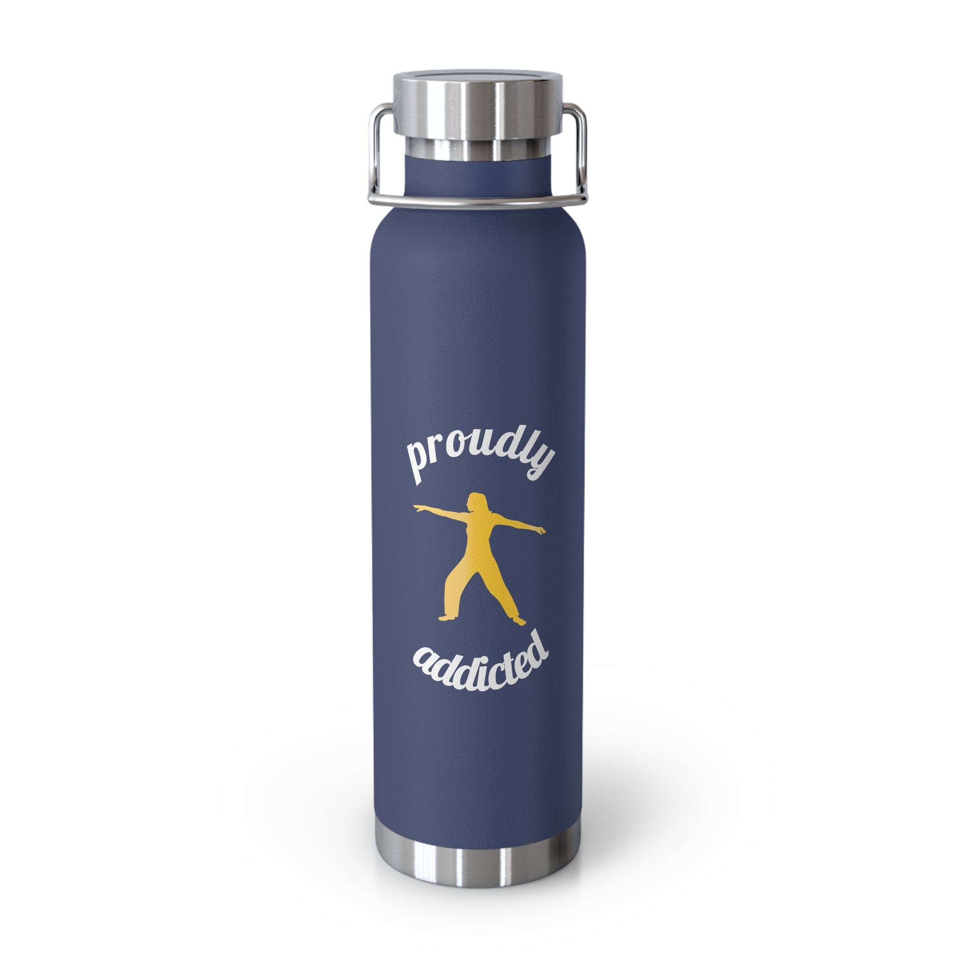 Yoga Warrior - Copper Vacuum Insulated Bottle, 22oz - Proudly Addicted